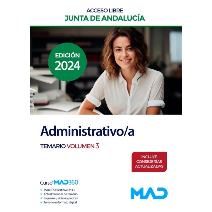 ADMINISTRATIVO/A ACCESO LIBRE TEMARIO 3 JUNTA ANDALUCIA