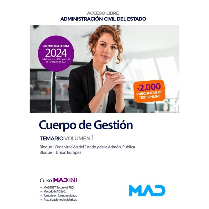 CUERPO GESTION ADMINISTRACION CIVIL ACCESO LIBRE TEMARIO 1