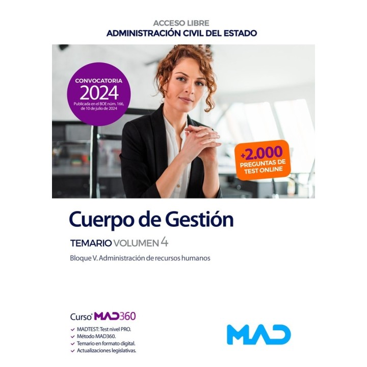 CUERPO GESTION ADMINISTRACION CIVIL ACCESO LIBRE TEMARIO 4 A