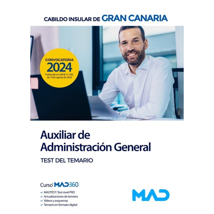 AUXILIAR ADMINISTRACION GENERAL TEST TEMARIO CABILDO GRAN C