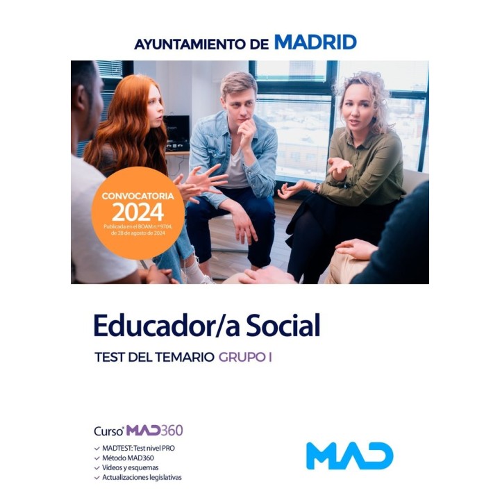 EDUCADOR/A SOCIAL AYUNTAMIENTO MADRID TEST DEL TEMARIO