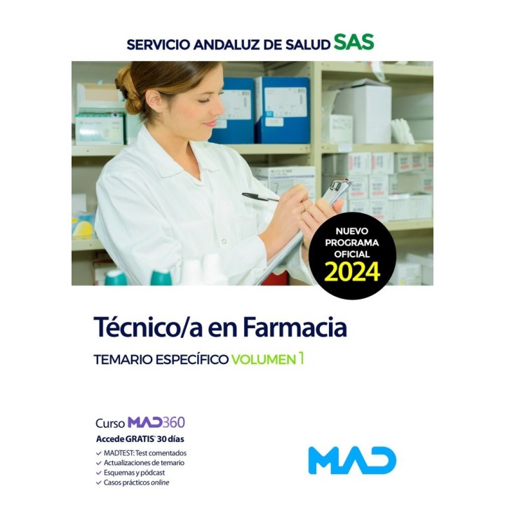 TECNICO/A FARMACIA TEMARIO ESPECIFICO 1 SERVICIO ANDALUZ SA
