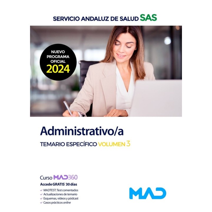 ADMINISTRATIVO/A TEMARIO ESPECIFICO 3 SERVICIO ANDALUZ SALU