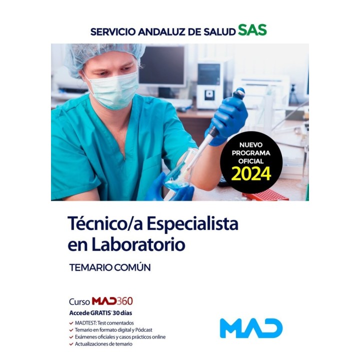 TECNICO/A ESPECIALISTA LABORATORIO TEMARIO COMUN SERVICIO A