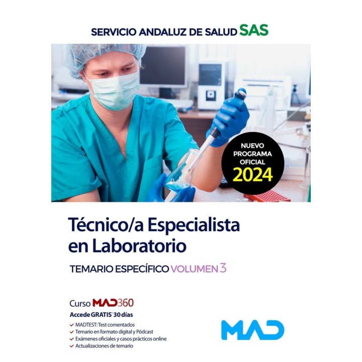 TECNICO/A ESPECIALISTA LABORATORIO TEMARIO 3 SERVICIO ANDAL