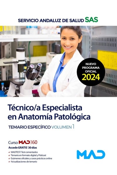 TECNICO/A ESPECIALISTA ANATOMIA PATOLOGICA TEMARIO ESP VOL1