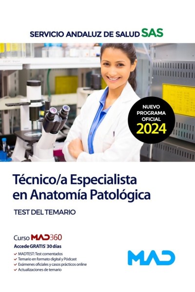 TECNICO/A ESPECIALISTA ANATOMIA PATOLOGICA TEST TEMARIO SAS