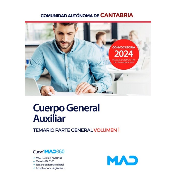CUERPO GENERAL AUXILIAR TEMARIO PARTE GENERAL 1 CANTABRIA