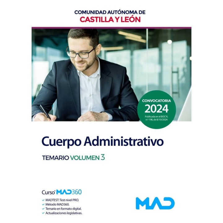 CUERPO ADMINISTRATIVOS CASTILLA Y LEON TEMARIO VOL 3