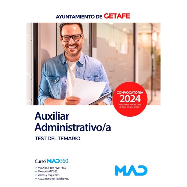 AUXILIAR ADMINISTRATIVO AYUNTAMIENTO GETAFE TEST TEMARIO