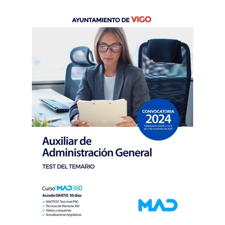 AUXILIAR ADMINISTRACION GENERAL TEST TEMARIO AYTO VIGO