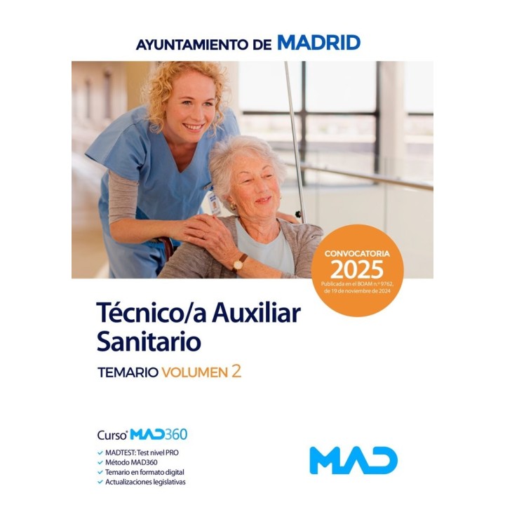 TECNICO/A AUXILIAR SANITARIO TEMARIO 2 AYUNTAMIENTO MADRID