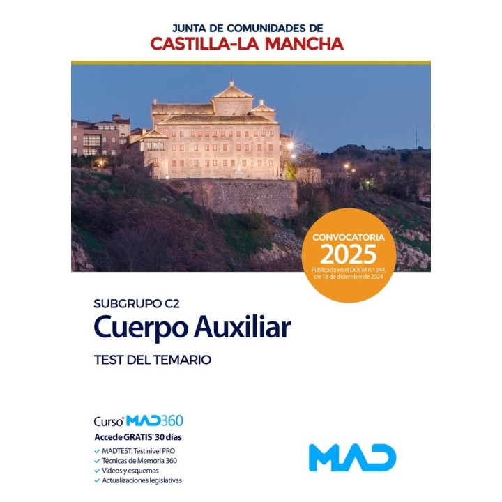 CUERPO AUXILIAR SUBGRUPO C2 TEST CASTILLA LA MANCHA