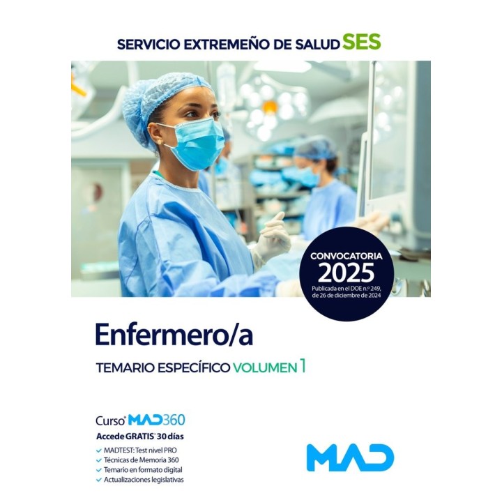 ENFERMERO/A TEMARIO ESPECIFICO 1 SERVICIO EXTREMEÑO SALUD S
