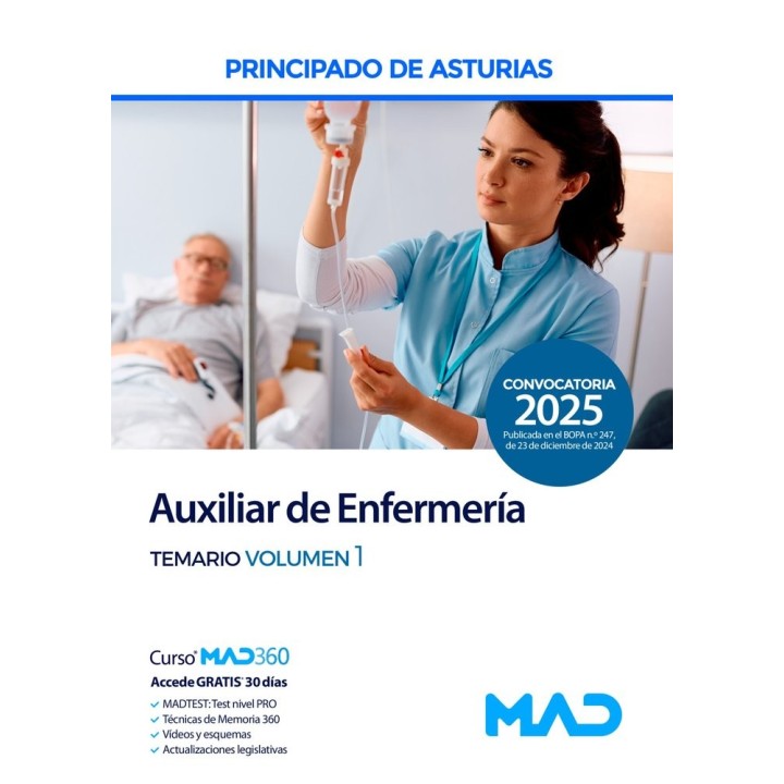 AUXILIAR ENFERMERIA TEMARIO 1 PRINCIPADO DE ASTURIAS