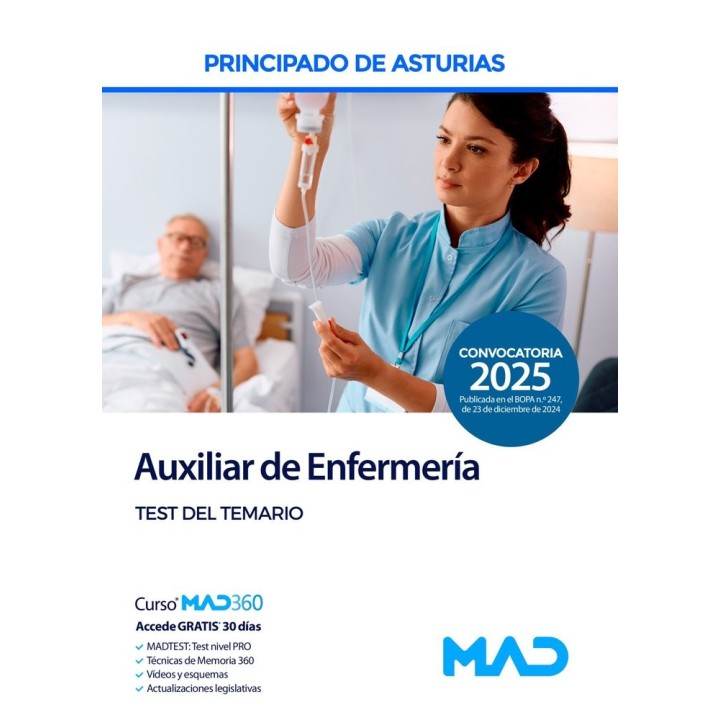 AUXILIAR ENFERMERIA TEST DEL TEMARIO PRINCIPADO DE ASTURIAS