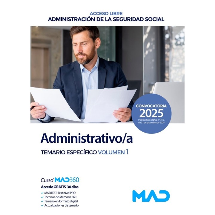 ADMINISTRATIVO/A SEGURIDAD SOCIAL ACCESO LIBRE TEMARIO ESPE
