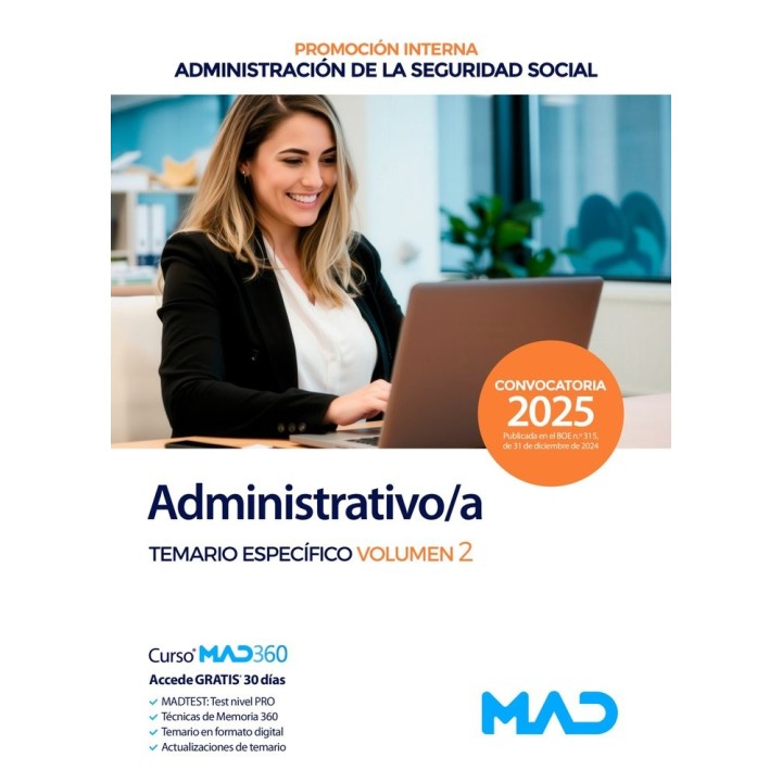 ADMINISTRATIVO/A SEGURIDAD SOCIAL PROMOCION INTERNA TEMARIO
