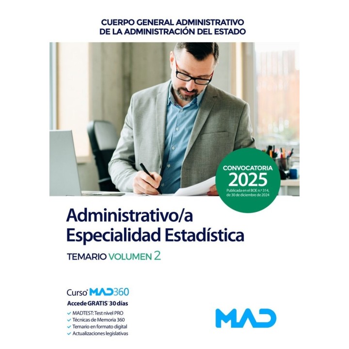 TEMARIO ADMINISTRATIVO ESPECIALIDAD ESTADISTICA VOLUMEN 2