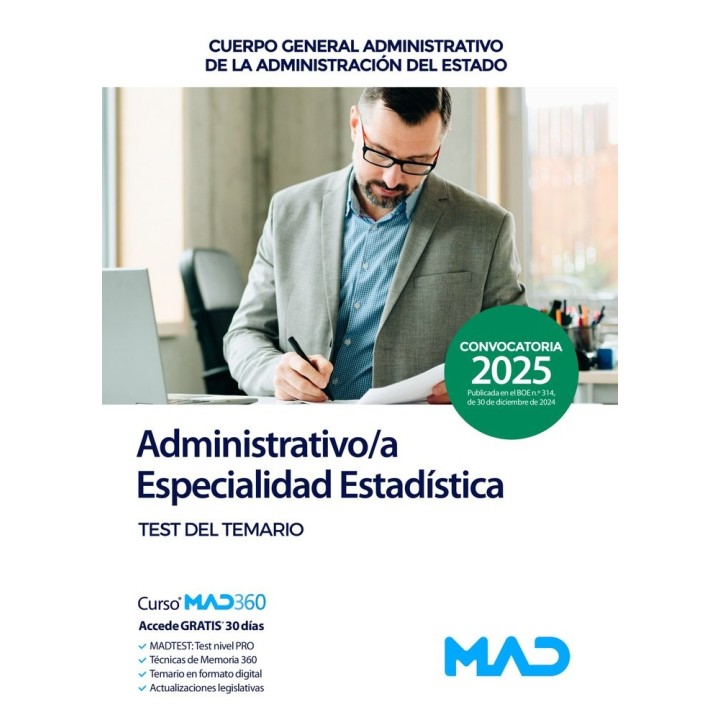 ADMINISTRATIVO/A ESPECIALIDAD ESTADISTICA TEST ADMINISTRACI
