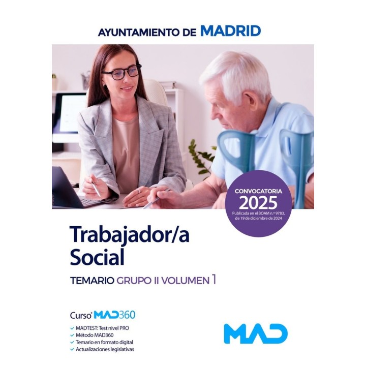 TRABAJADOR/A SOCIAL TEMARIO GRUPO II 1 AYUNTAMIENTO MADRID
