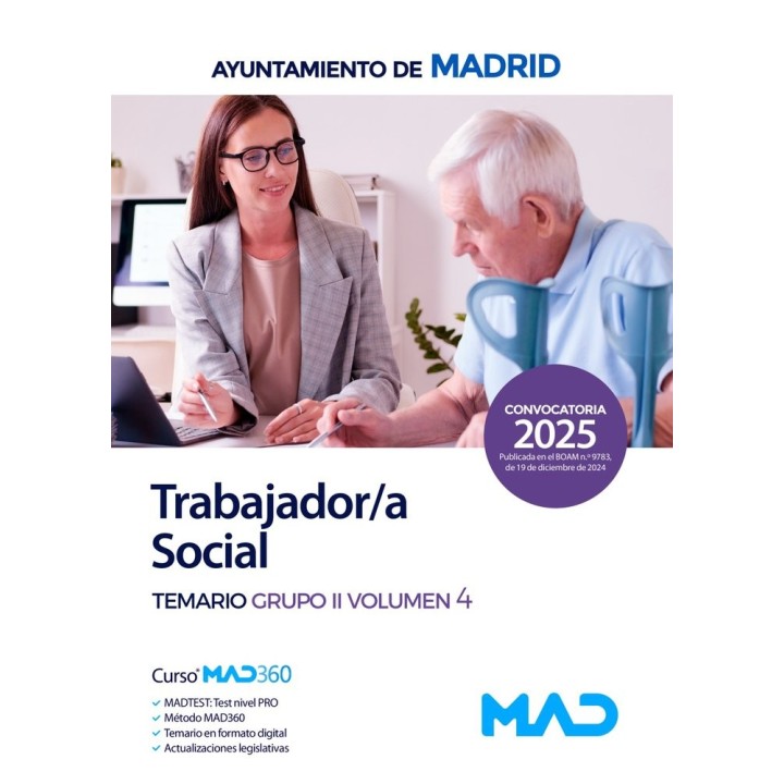 TRABAJADOR/A SOCIAL TEMARIO GRUPO II 4 AYUNTAMIENTO MADRID