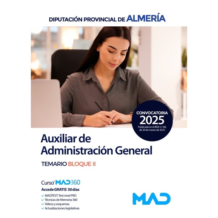 AUXILIAR ADMINISTRACION GENERAL TEMARIO BLOQUE II DIP ALMER