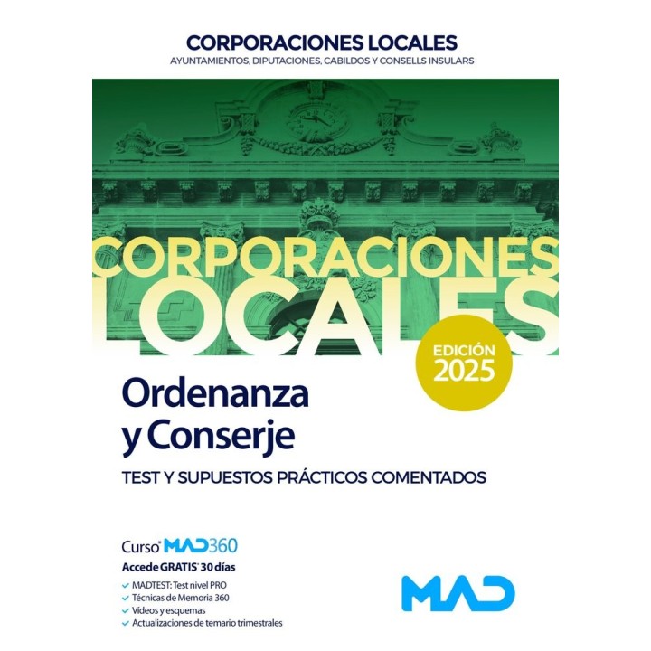 ORDENANZA Y CONSERJE AYUNTAMIENTOS TEST DIPUTACIONES 2025