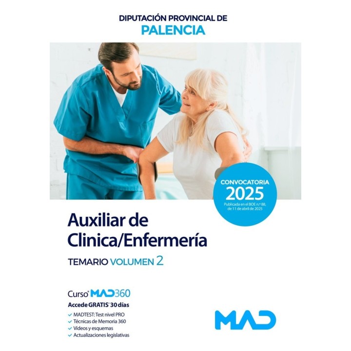 AUXILIAR CLINICA/ENFERMERIA TEMARIO 2 DIPUTACION PALENCIA