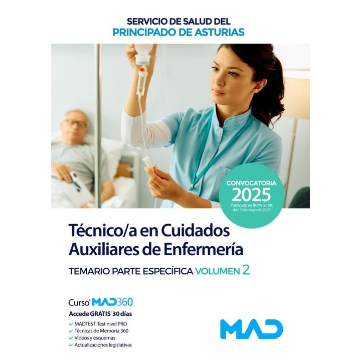 TECNICO CUIDADO AUXILIAR ENFERMERIA TEMARIO 2 PRINCIPADO AS