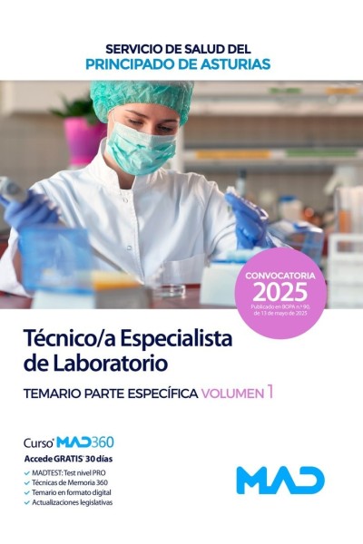 TECNICO/A ESPECIALISTA LABORATORIO PARTE ESPECIFICA 1 PRINC