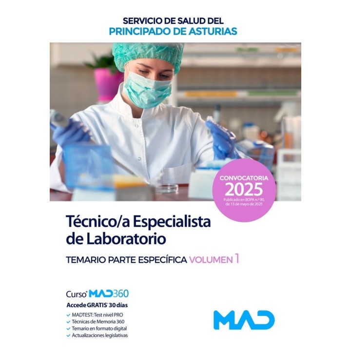 TECNICO/A ESPECIALISTA LABORATORIO PARTE ESPECIFICA 1 PRINC
