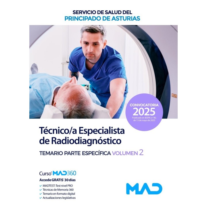 TECNICO/A ESPECIALISTA RADIODIAGNOSTICO TEMARIO 2 PRINCIPAD
