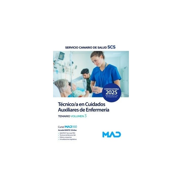 TECNICO/A CUIDADO AUXILIAR ENFERMERIA TEMARIO 3 CANARIO SAL