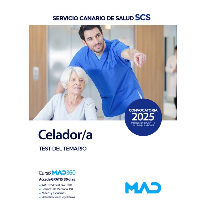 CELADOR/A TEST DEL TEMARIO SERVICIO CANARIO SALUD