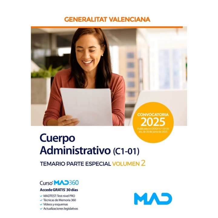 ADMINISTRATIVO C1 01 TEMARIO PARTE ESPECIAL 2 GENERALITAT V