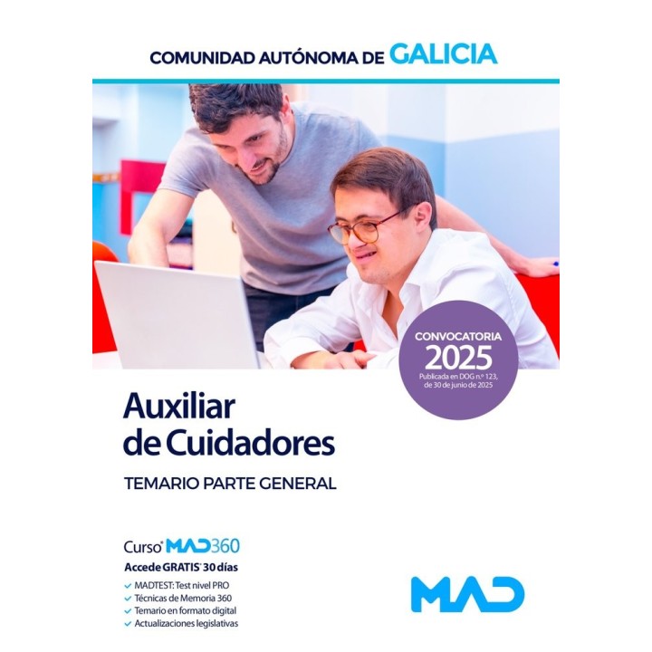 AUXILIAR CUIDADOR PARTE GENERAL COMUNIDAD AUTONOMA GALICIA