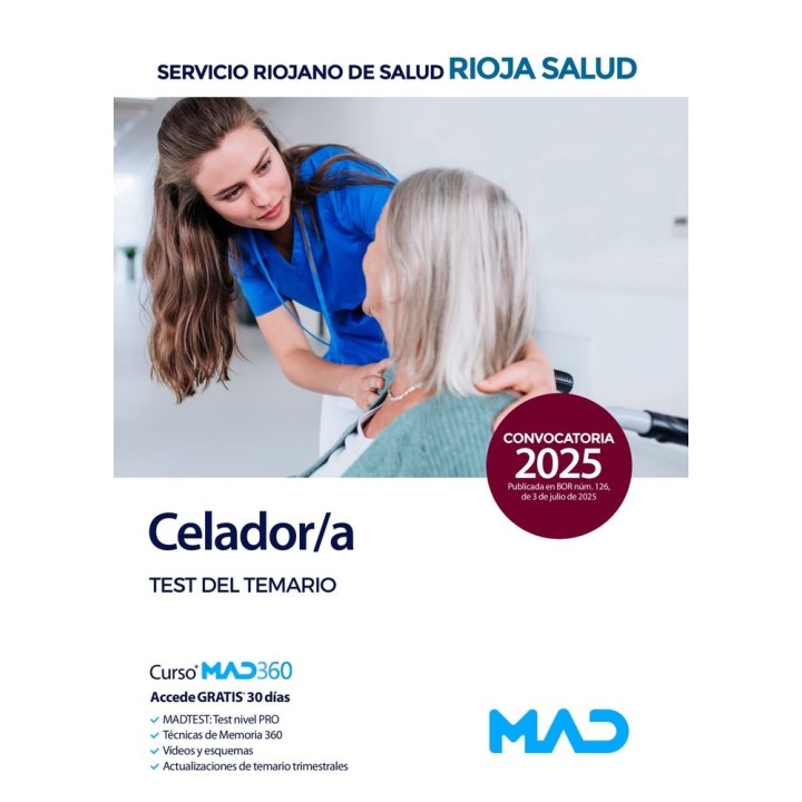 CELADOR/A TEST DEL TEMARIO SERVICIO RIOJANO SALUD SERIS
