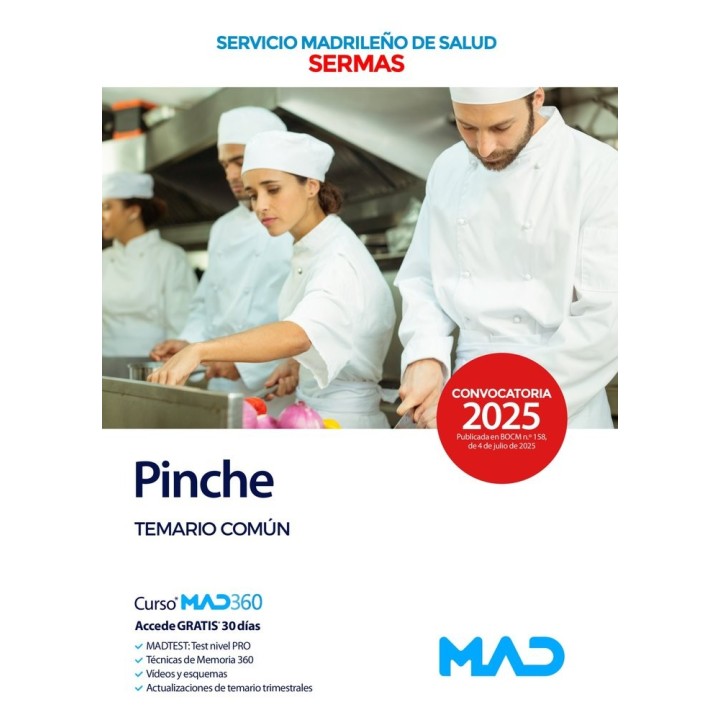 PINCHE TEMARIO COMUN SERVICIO MADRILEÑO SALUD SERMAS)