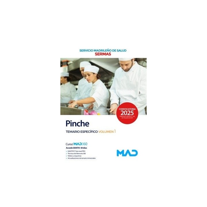 PINCHE TEMARIO ESPECIFICO VOLUMEN 1 SERVICIO MADRILEÑO SALU