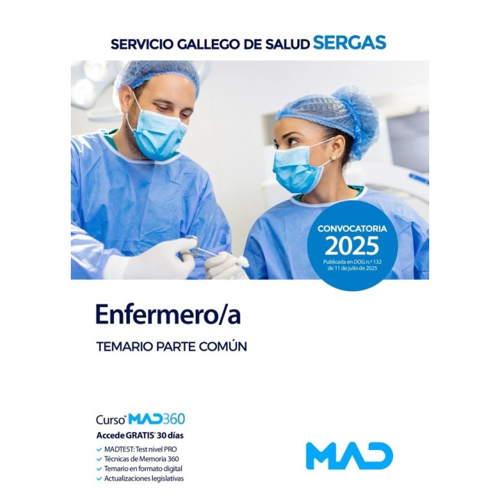 ENFERMERO/A TEMARIO PARTE COMUN SERVICIO GALLEGO SALUD SERG