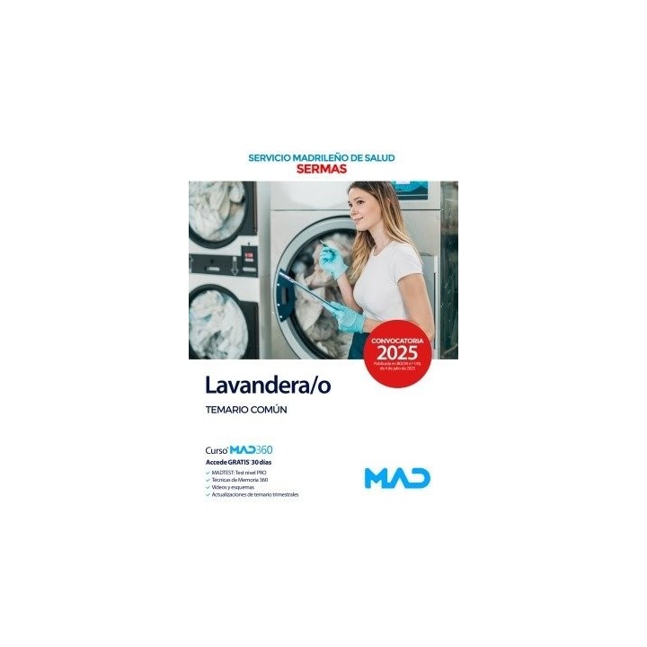 LAVANDERA/O TEMARIO ESPECIFICO SERVICIO MADRILEÑO SALUD SER