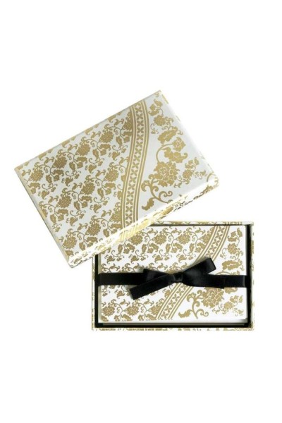 CUADERNO MADAME BUTTERFLY TARJETAS Y SOBRES 1 FLOR OCRE