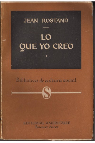Lo que yo creo