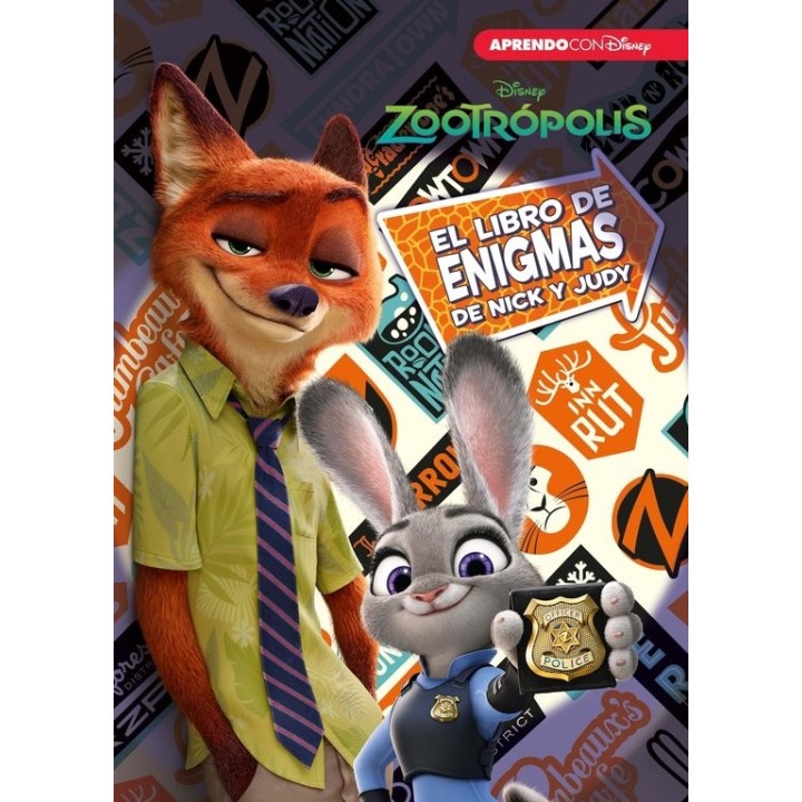 ZOOTROPOLIS EL LIBRO DE ENIGMAS DE NICK Y JUDY