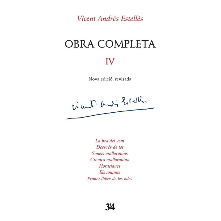 EDICIO CRITICA, VICENT ANDRES ESTELLES, VOLUM 4