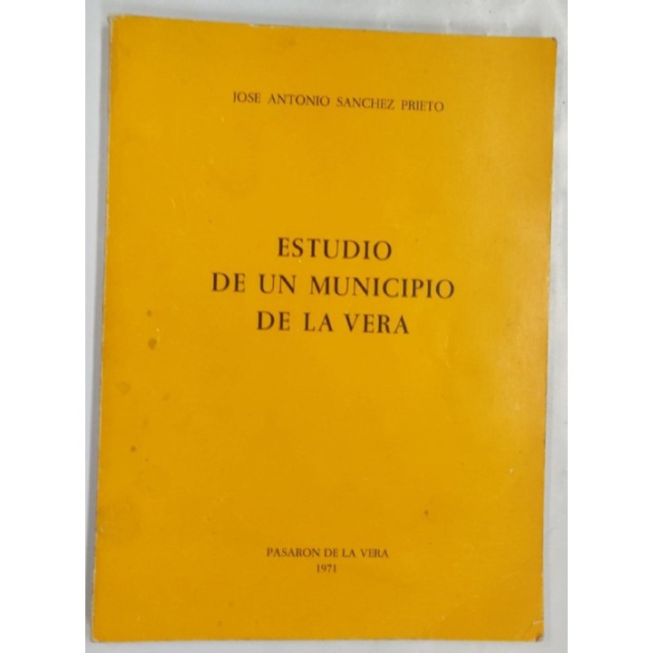 ESTUDIO DE UN MUNICIPIO DE LA VERA -  PASARON DE LA VERA 1971