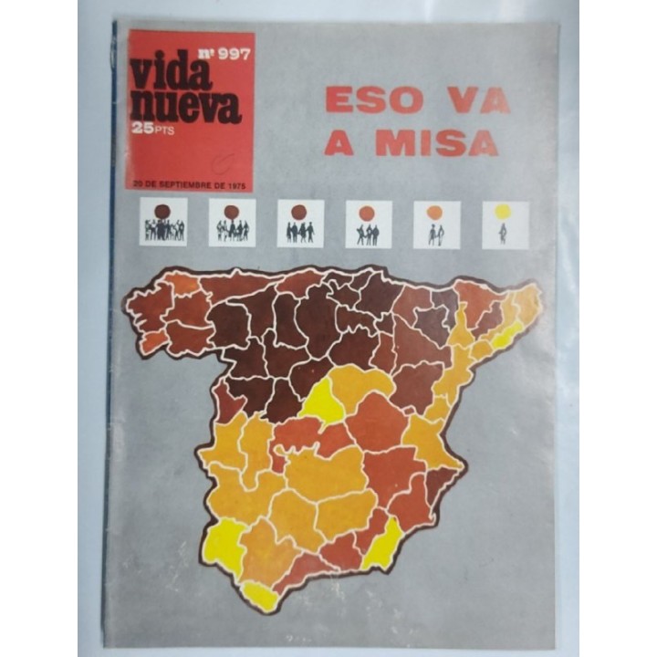 REVISTA VIDA NUEVA. NUMERO 997.  20 de Septiembre de 1975. Eso va a misa