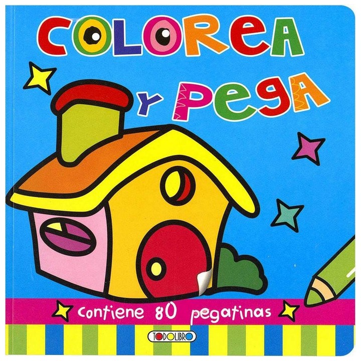COLOREA Y PEGA AZUL DIBUJO GRANDE