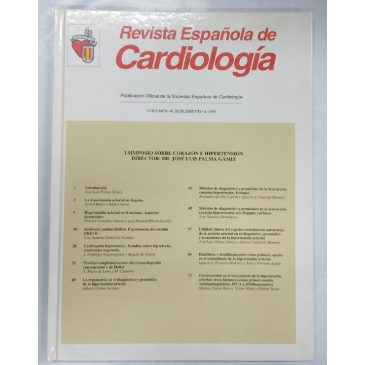 Revista Española de Cardiologia.  I Simposio sobre corazon e hipertension